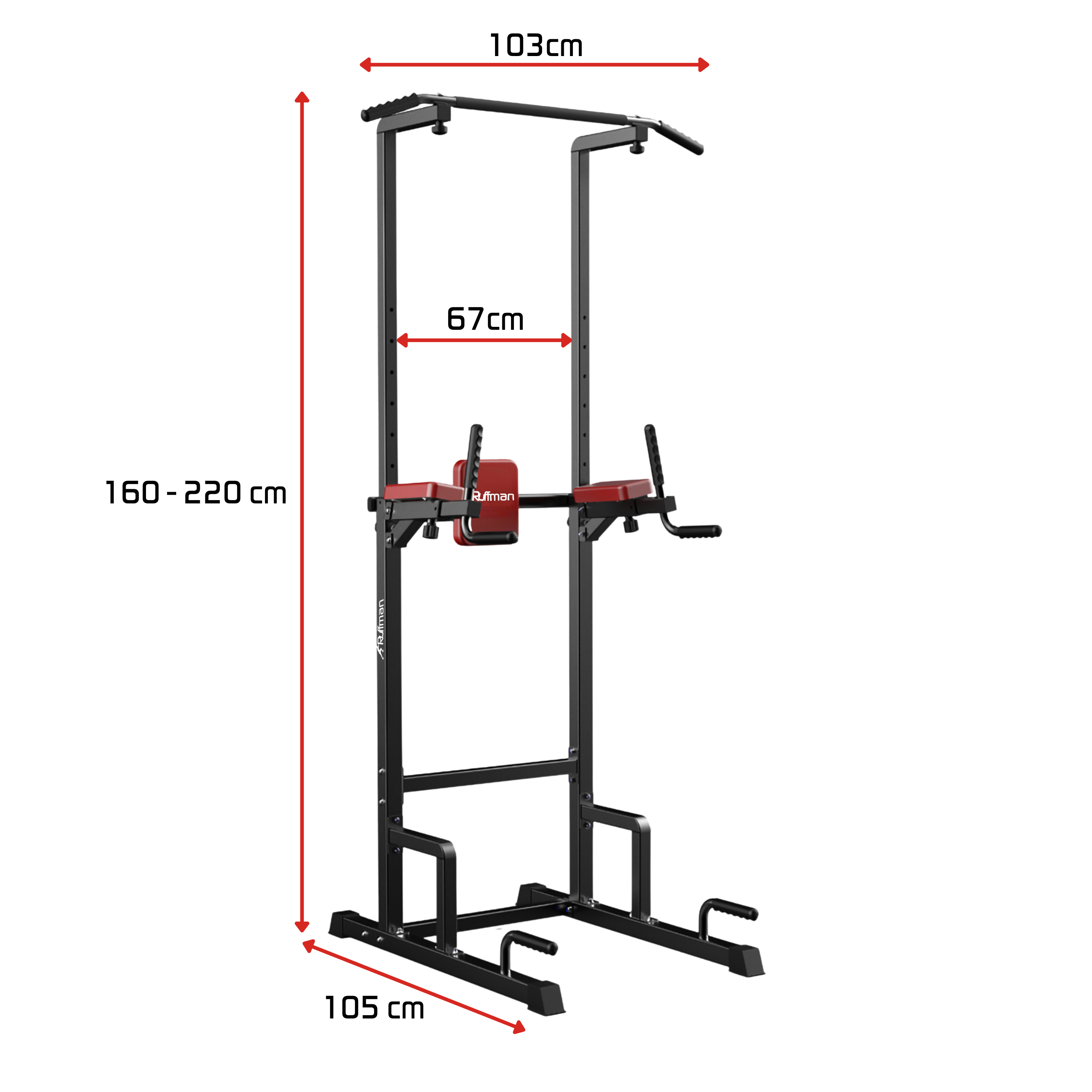 Pull up tower - Zwart