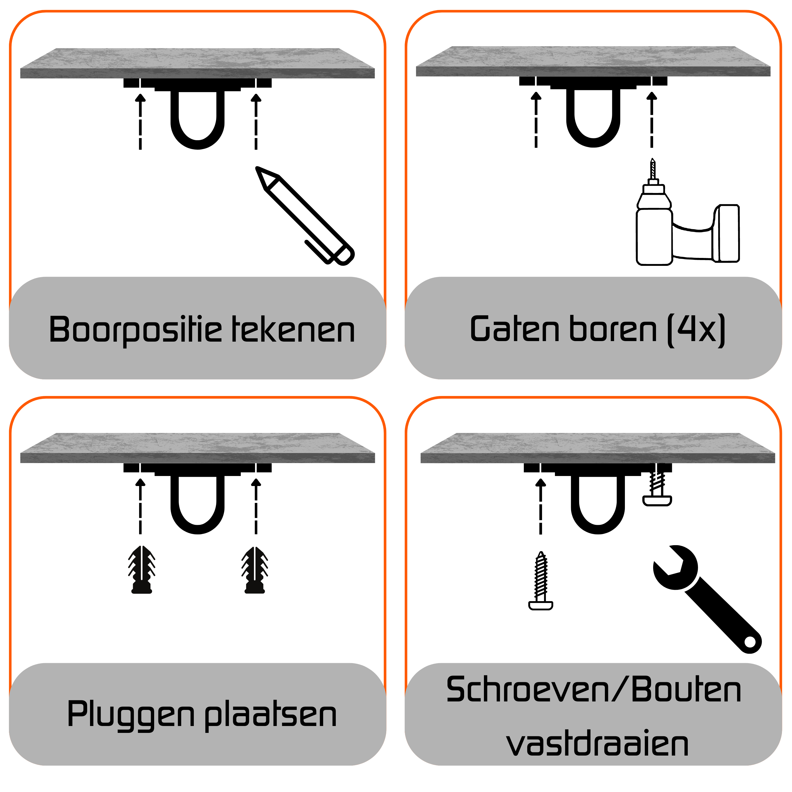 Plafondhaak voor Fitness kabelsysteem